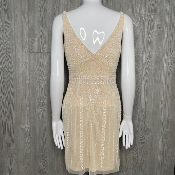 Bebe 1920 inspired beaded & sequin sheath body con flapper style dress size 4 - Picture 5 of 7
